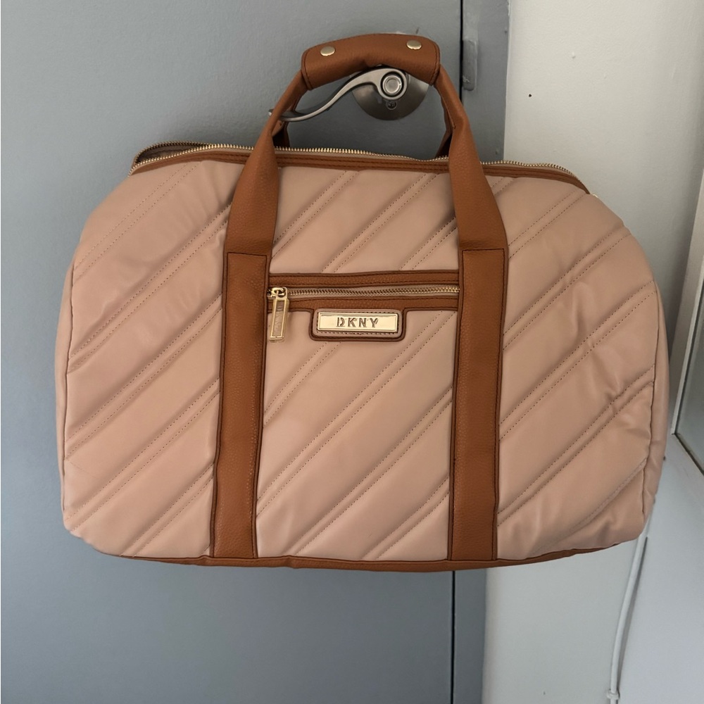 DKNY Tan weekender bag
